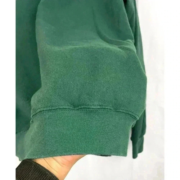 VTG Lee Green Crewneck Sweatshirt Mens LARGE Heavy Cotton Made in USA - Picture 11 of 13